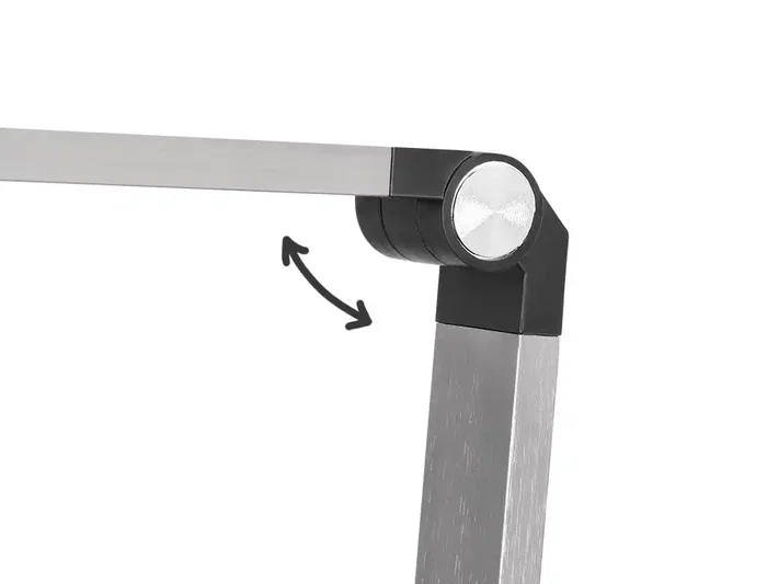 Q-connect Lámpara Escritorio LED 9W 600 LM Táctil 3 Niveles Blanca Cabeza Brazo Orientable Inalámbrica Negro