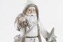 DKD Home Decor Figura de Resina Santa Blanco y Plateado