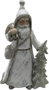DKD Home Decor Figura de Resina Santa Blanco y Plateado