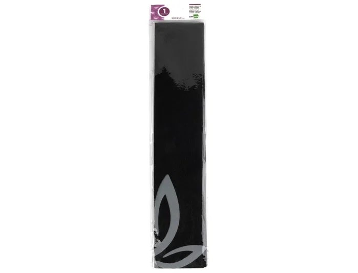 Liderpapel Papel crespon Negro 50 cm x 2,5 m 34g/m²