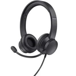 Trust Auriculares HS-201 USB con Micrófono Negros