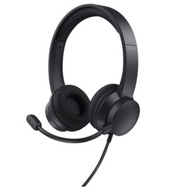 Trust Auriculares HS-201 Estéreo USB con Micrófono Flexible y Ajustable Negro