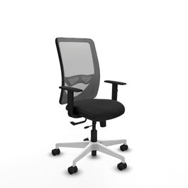 PIQUERAS Y CRESPO Silla de oficina Zulema con mecanismo Sincro/Traslack, Negro y Gris