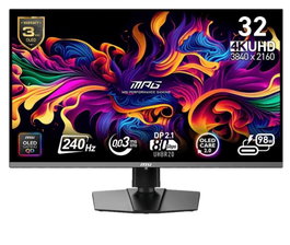 MSI MPG 322URX QD-OLED Monitor Gaming 31.5 pulg 4K 240Hz QD-OLED Negro