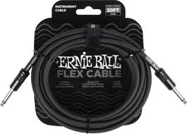 Ernieball Cable Instrumento Flex Jack-Jack Ss 6 M Negro