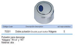 Pulsador doble para descargador Niagara P7032039