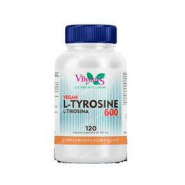 Vbyotics L-Tirosina 600 mg - 120 Cápsulas Veganas - Complemento Alimenticio para Concentración Física y Mental