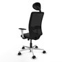PIQUERAS Y CRESPO Silla de oficina Zulema con mecanismo Sincro, Gris oscuro y Negro