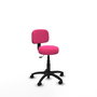 PIQUERAS Y CRESPO Silla Llanos giratoria en similpiel rosa