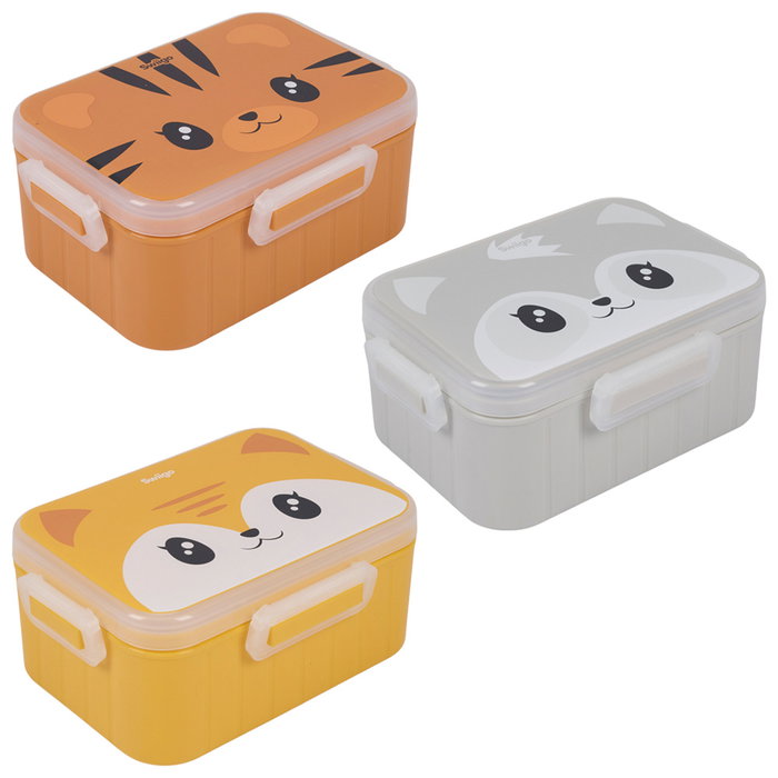 Home Deco Factory Fiambrera Swiigo Forest 600 ml Modelos Surtidos Tigre Mapache Zorro