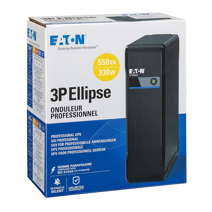 Eaton 3P Ellipse 550 DIN 550VA 330W 4 salidas AC Eaton 3P Ellipse 550 DIN 550VA 330W 4 salidas AC