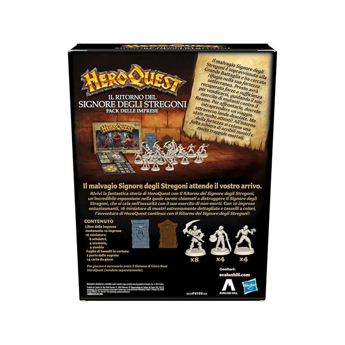 Hasbro Games Heroquest Exp. El Regreso Del Señor Brujo Italiano F4193