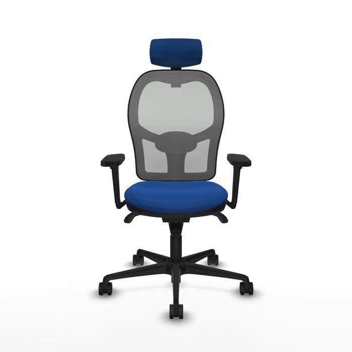 PIQUERAS Y CRESPO Silla de oficina Jorquera con mecanismo Sincro, Azul y Gris