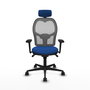 PIQUERAS Y CRESPO Silla de oficina Jorquera con mecanismo Sincro, Azul y Gris