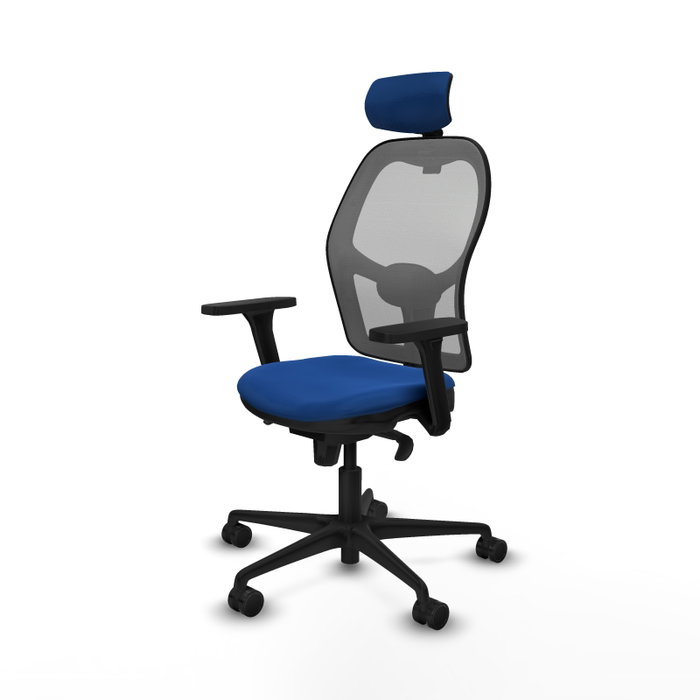 PIQUERAS Y CRESPO Silla de oficina Jorquera con mecanismo Sincro, Azul y Gris