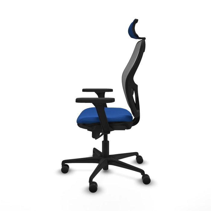 PIQUERAS Y CRESPO Silla de oficina Jorquera con mecanismo Sincro, Azul y Gris