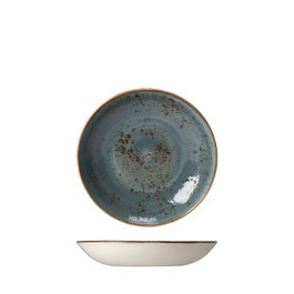 Steelite Bol Coupe Azul, Plato de Postre o Ensalada en Vitroporcelana, Diámetro 13 cm (Set de 24)