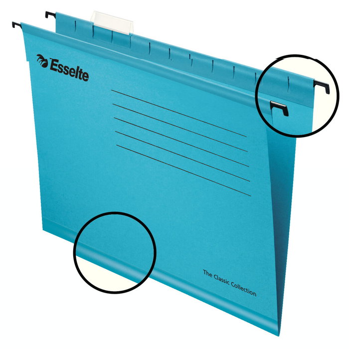 Esselte Carpeta Colgante DIN A4 Azul con Visor Superior Esselte Carpeta Colgante DIN A4 Azul con Visor Superior