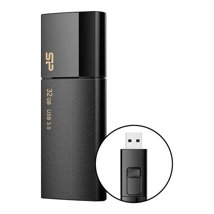 Silicon Power Blaze B05 32GB USB 3.2 Gen 1 Deslizar Negro