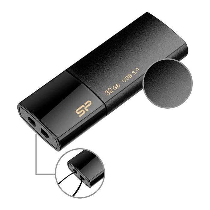 Silicon Power Blaze B05 32GB USB 3.2 Gen 1 Deslizar Negro