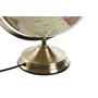 DKD Home Decor Globo Terráqueo de PVC con Luz Dorado