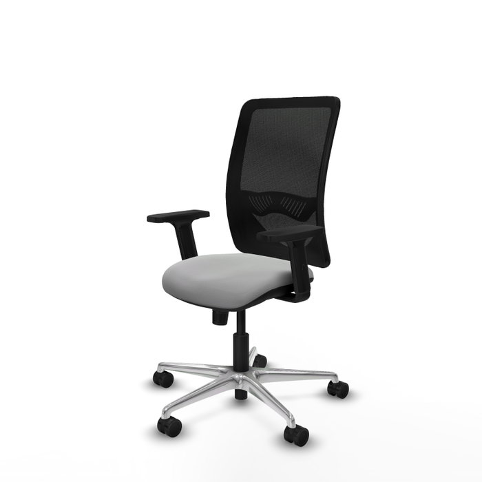 PIQUERAS Y CRESPO Silla de oficina Zulema con mecanismo Sincro, Gris claro y Negro PIQUERAS Y CRESPO Silla de oficina Zulema con mecanismo Sincro, Gris claro y Negro