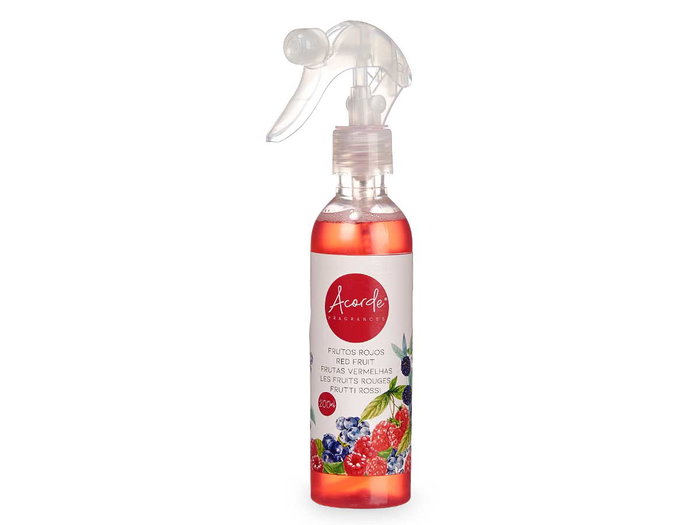 Acorde Ambientador Pulverizador Frutos Rojos 200 ml (9 x 4.5 x 22 cm) (Set de 24)