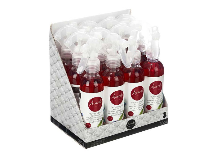 Acorde Ambientador Pulverizador Frutos Rojos 200 ml (9 x 4.5 x 22 cm) (Set de 24)