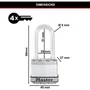 Master Lock M1EURTRILH Candado Alta Seguridad Exterior, Pack 3 (4 Llaves), Acero Laminado 45mm, Arco Octagonal 51mm Boro Tough-Cut