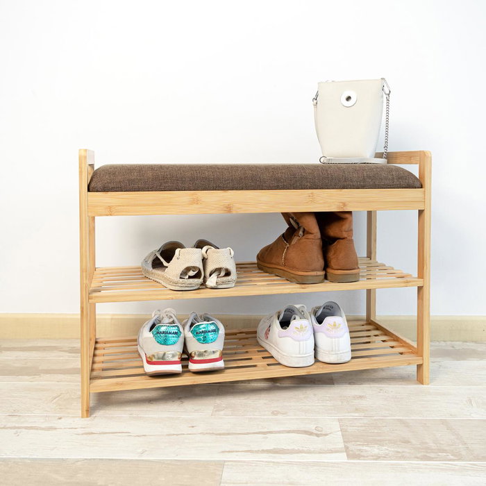 Banco Zapatero con Almancenaje Moa Vinthera 70x30x50 cm Banco Zapatero con Almancenaje Moa Vinthera 70x30x50 cm