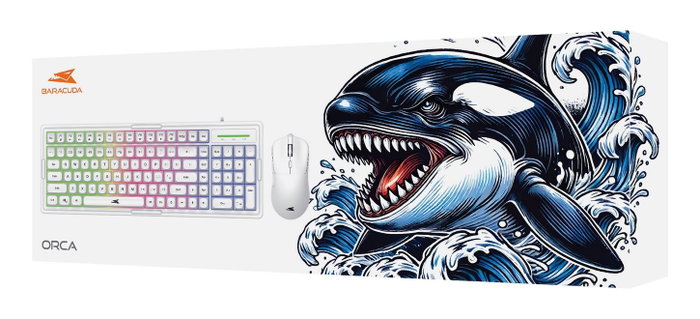 Baracuda Orca BGC-011 Set de teclado y ratón blanco