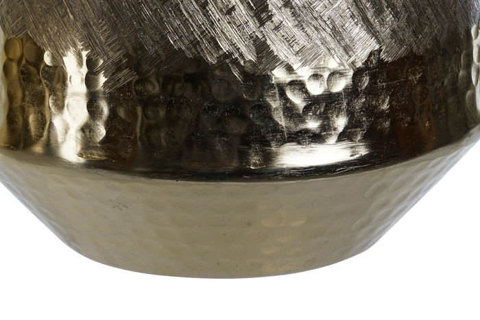 DKD Home Decor Centro Mesa Romantico Dorado Plateado Aluminio 19 x 20 x 19 cm (2 Unidades)