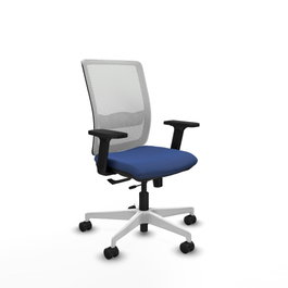 PIQUERAS Y CRESPO Silla de oficina Haches Azul marino y Blanco