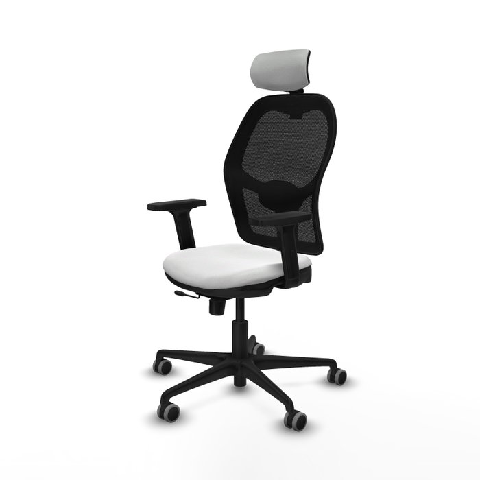PIQUERAS Y CRESPO Silla de oficina Jorquera con mecanismo Sincro/Traslack, Blanco y Negro PIQUERAS Y CRESPO Silla de oficina Jorquera con mecanismo Sincro/Traslack, Blanco y Negro