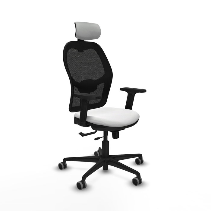 PIQUERAS Y CRESPO Silla de oficina Jorquera con mecanismo Sincro/Traslack, Blanco y Negro PIQUERAS Y CRESPO Silla de oficina Jorquera con mecanismo Sincro/Traslack, Blanco y Negro