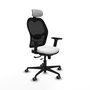 PIQUERAS Y CRESPO Silla de oficina Jorquera con mecanismo Sincro/Traslack, Blanco y Negro