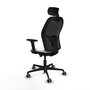 PIQUERAS Y CRESPO Silla de oficina Jorquera con mecanismo Sincro/Traslack, Blanco y Negro