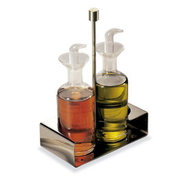 VIDRA FOC Cronos Vinagrera de Orfebrería, Set de 2 Piezas