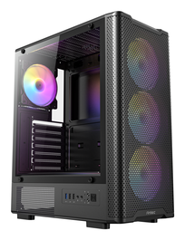 Antec VX-310 ARGB Midi Tower Negro Caja de PC con 3x 120mm Frontales y 1x 120mm Trasero