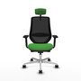PIQUERAS Y CRESPO Silla de oficina Mardos con mecanismo Sincro/Traslack Verde y Negro