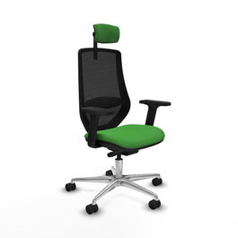 PIQUERAS Y CRESPO Silla de oficina Mardos con mecanismo Sincro/Traslack Verde y Negro