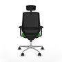 PIQUERAS Y CRESPO Silla de oficina Mardos con mecanismo Sincro/Traslack Verde y Negro