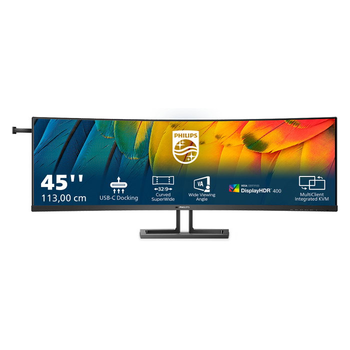 Philips Monitor Profesional Curvo 45B1U6900C 44.5 pulg. Dual QHD