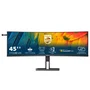 Philips 45B1U6900C/00 Monitor 44.5" Curvo SuperWide 32:9, Dual Quad HD 5120x1440, 75Hz, 4ms, VA, USB-C con 100W PD, DisplayPort, HDMI, HDR400, Altavoces, KVM, Negro