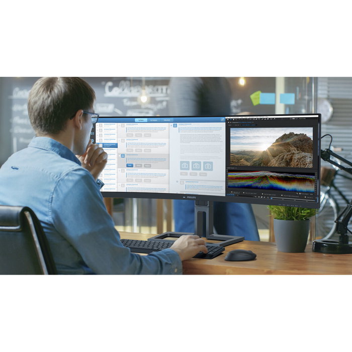 Philips Monitor Profesional Curvo 45B1U6900C 44.5 pulg. Dual QHD