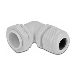 DeLOCK Prensaestopas en ángulo de 90° PG16 gris