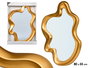 Giftdecor Espejo Forma Oro 80 cm Plástico (Set de 4)