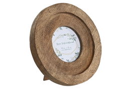 DKD Home Decor Marco de Fotos 10x10 Natural Mango y Cristal 20x20 cm