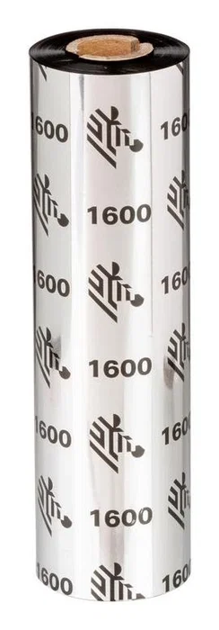 Zebra 1600 Wax Cinta térmica Negro 15,6 cm x 450 m
