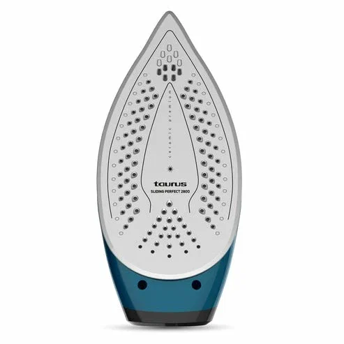 Taurus Sliding Perfect 2800 Centro de Planchado 2800W con Suela de Cerámica, Negro/Azul, Vapor 400g/min, Planchado Vertical, 1.5L, 5.5 Bar